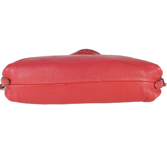 MIT MITTE Slouchy Red Leather Drawstring Tote Bag - TOKYO - Picture 3 of 6